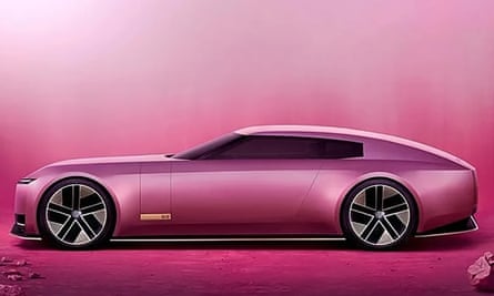 Side image of pink car