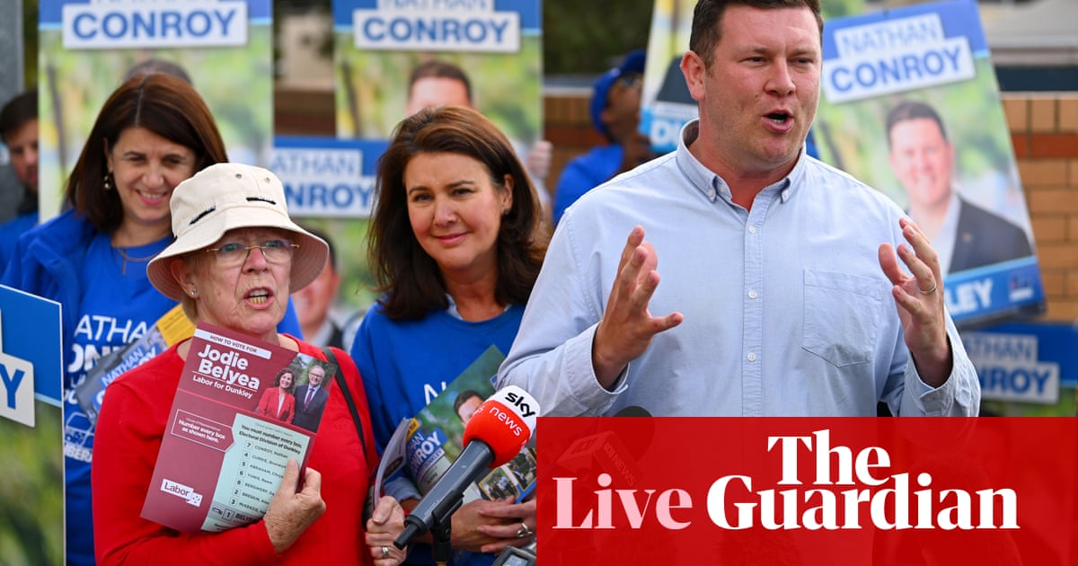 Australia news live: voters turn out for Dunkley byelection; Mardi Gras to begin with tribute to Jesse Baird and Luke Davies