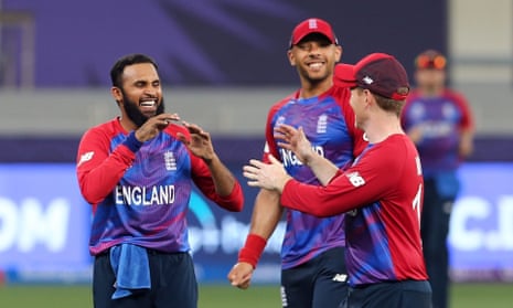 Adil Rashid took four late Windies wickets as England’s bowlers impressed in Dubai
