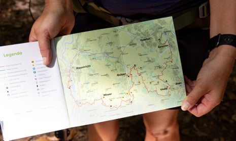 A map of the Dutch Mountain Trail.