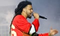 J Cole performs at the Dreamville Music Festival in Raleigh, North Carolina on 7 April 2024