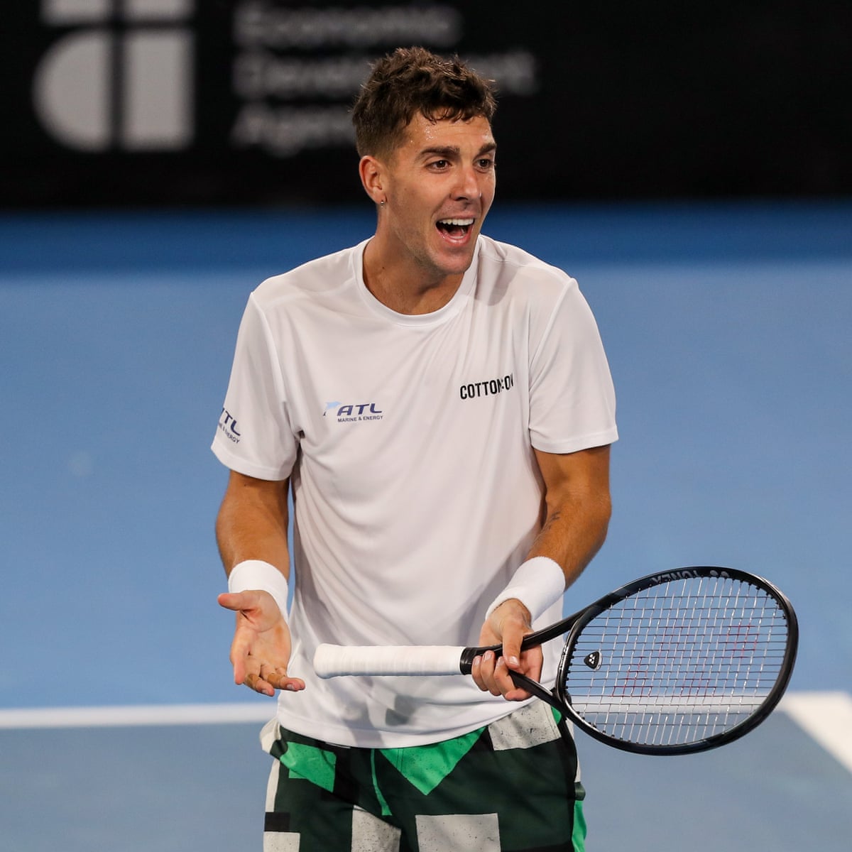 Thanasi Kokkinakis crashes out of Adelaide International in first