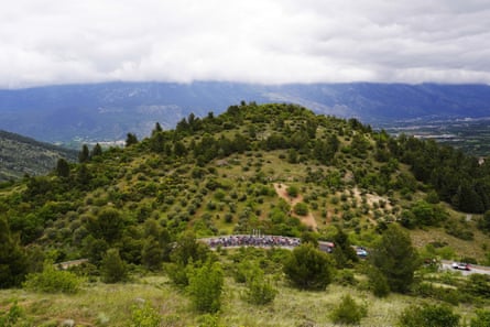The peloton during stage seven