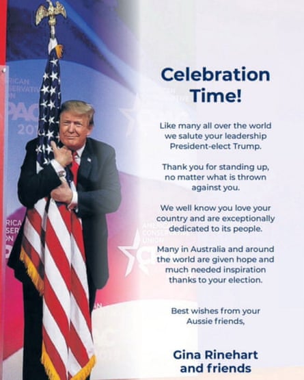 Rinehart’s Trump ad in the Wall Street Journal