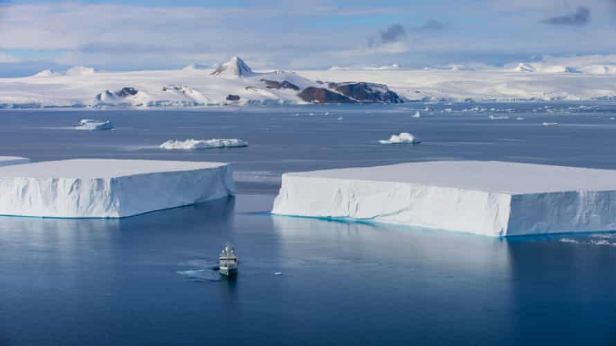 The research vessel MV Alucia in Antarctica, as seen on Blue Planet II