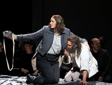 Lise Davidsen (Leonore) and Jonas Kaufmann (Florestan) in Fidelio at the Royal Opera House.