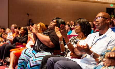 In Charleston, South Carolina, family members of some of the nine victims of the 2015 shooting at Charleston’s Mother Emanuel church met privately with March for Our Lives activists, and then sat in the front row at their public town hall on July 31.