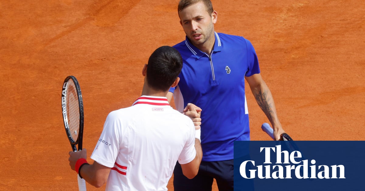 Dan Evans stuns Novak Djokovic with straight-sets win at Monte Carlo Masters