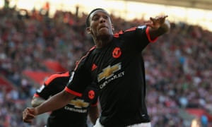 Anthony Martial scored two goals in Manchester United’s win at Southampton as he continues to take the Premier League by storm.