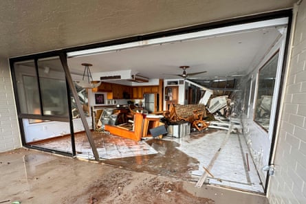 interior of a damaged kitchen in a home interior of a damaged kitchen in a home