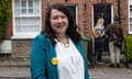 Liberal Democrat candidate Victoria Collins with fellow party workers, canvassing in the Berkhamsted consitiuency on 5 June.