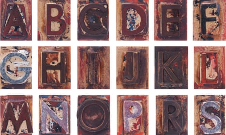 Wooden letters from an old printing press