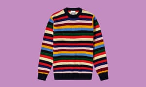 Jamieson’s of Shetland men’s stripe crew knit jumper