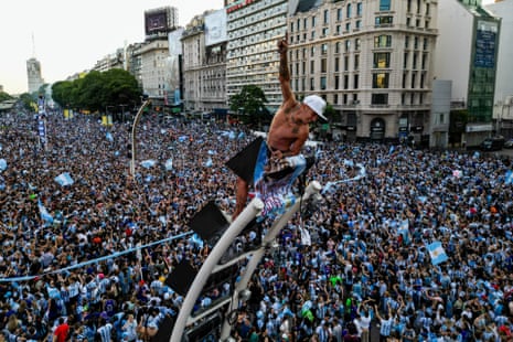 Fans in Buenos Aires after the match.