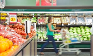 Woman shopping for vegetables
