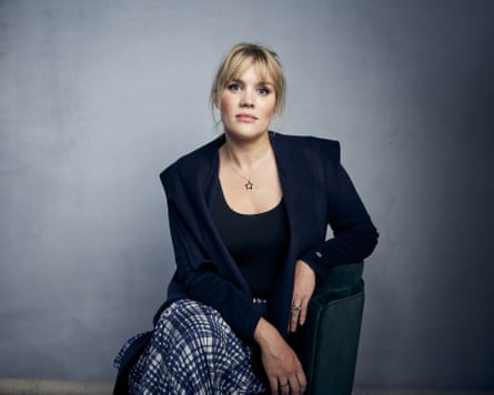 Emerald Fennell seated for a portrait