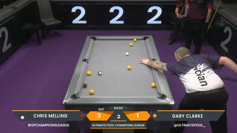 'Oh my god!': Melling hits outrageous shot in Ultimate Pool league – video