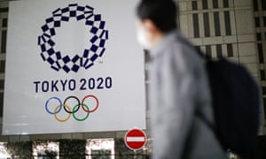 The logo of Tokyo 2020 Olympic Games that have been postponed to 2021 due to the coronavirus disease (COVID-19) outbreak, is displayed at Tokyo Metropolitan Government Office building in Tokyo.