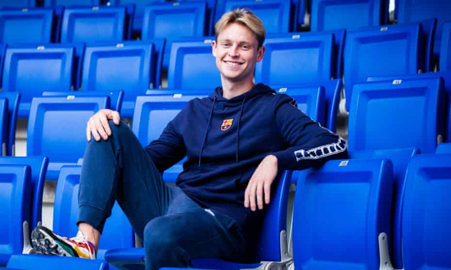 Frenkie de Jong, pictured at the Camp Nou