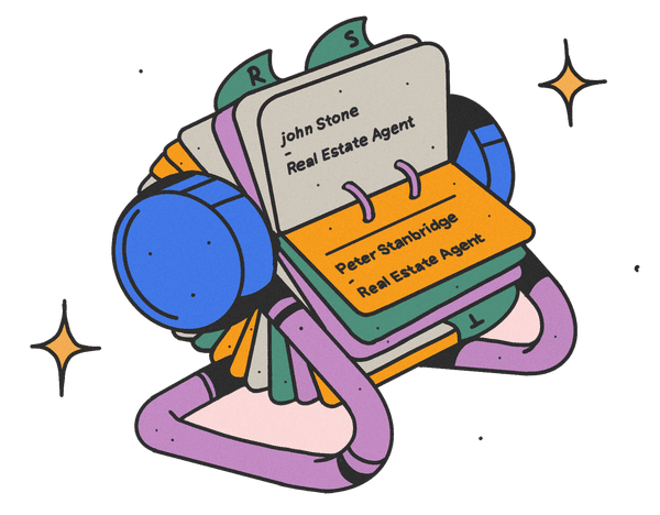 illustration of rolodex