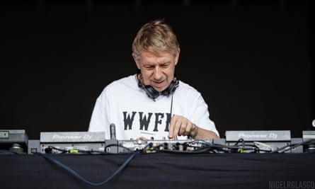 Gilles Peterson performing on the main stage at We Out Here festival.