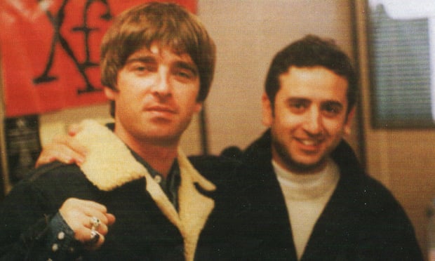 Noel Gallagher with XFM founder Sammy Jacob at XFM.