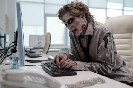 Zombie using a computer