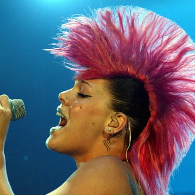 Pink performing in Switzerland in 2004