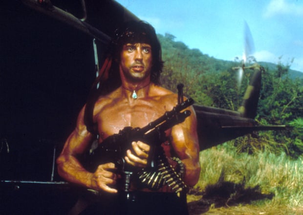 Sylvester Stallone in Rambo: First Blood Part II, released in 1985.