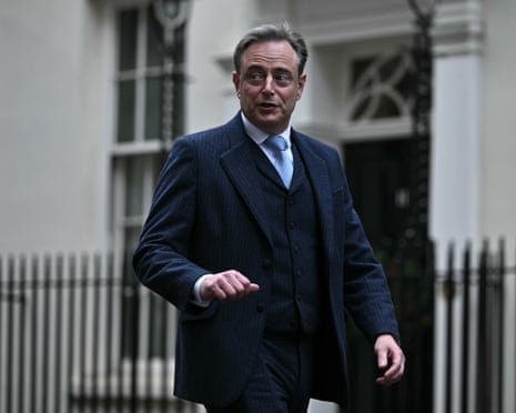 Belgium’s prime minister Bart De Wever arrives for a meeting with UK prime minister Sir Keir Starmer at 10 Downing Street, London last week.