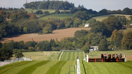 A general view as runners make their way down the straight at Chepstow racecourse in 2015