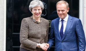 Theresa May and Donald Tusk