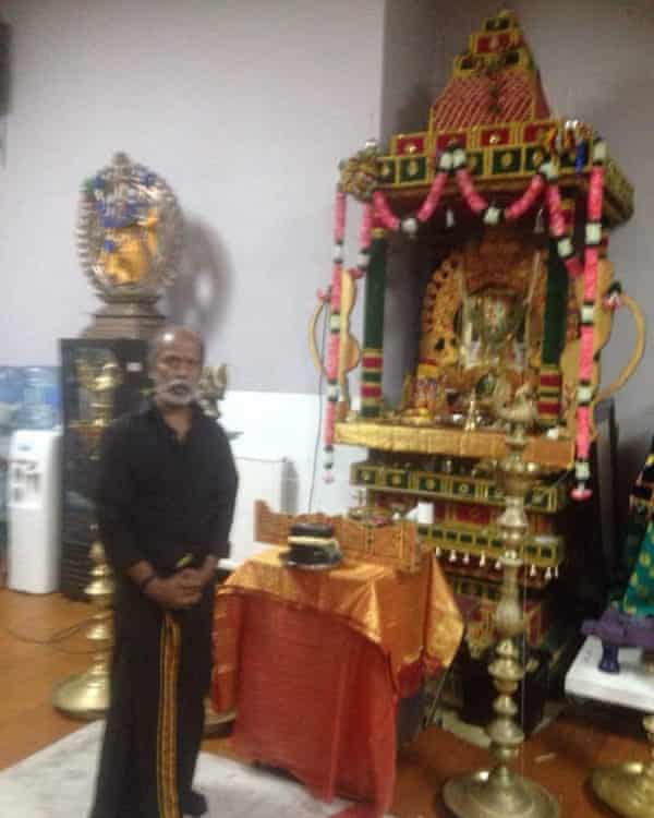 Ponnampalam Jothibala in a Hindu temple in Harrow