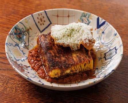 Vieni’s 32-hour ox cheek crispy lasagne.