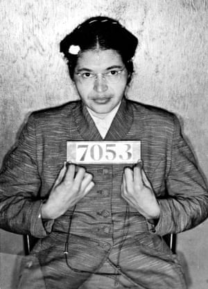 Rosa Parks’s booking photo, taken at the time of her arrest in 1955.
