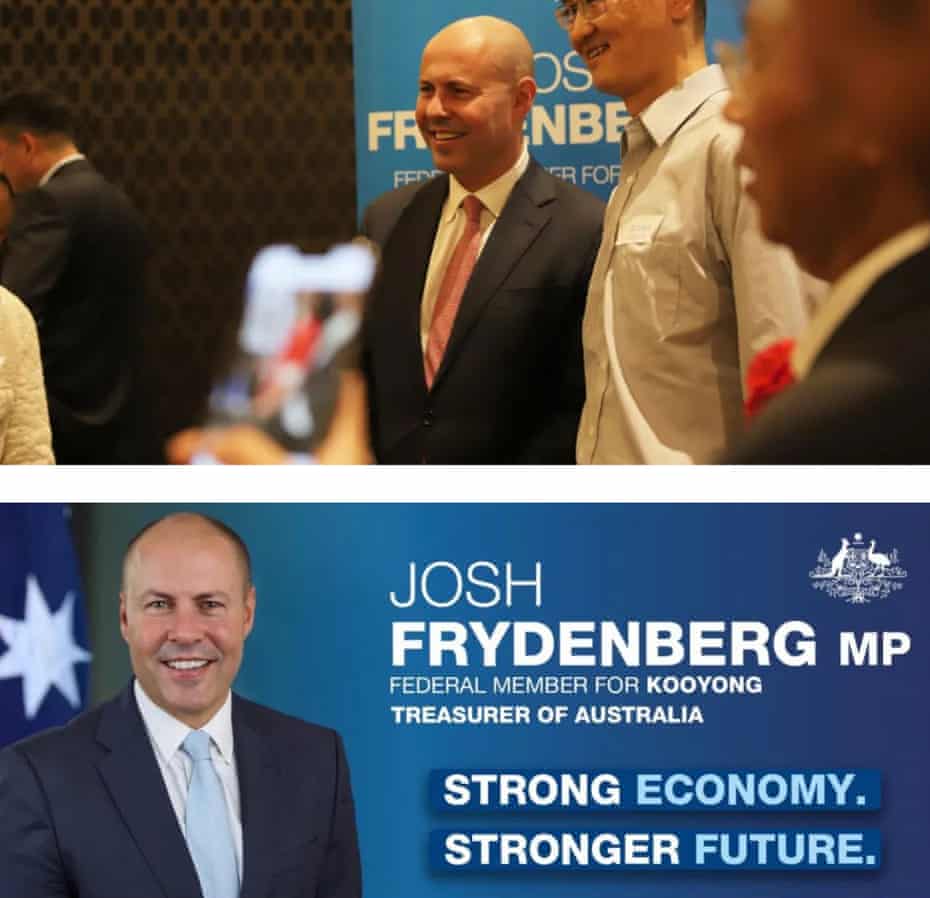 Josh Frydenberg election advertising from Australia Asia News published on WeChat