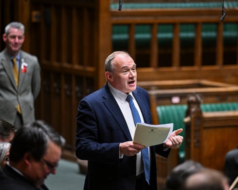 Ed Davey responding to the budget in the Commons