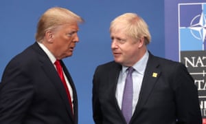 Donald Trump and Boris Johnson during the Nato summit on 4 December, 2019.