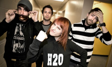 An earlier lineup of Paramore in 2006; the new album is the first to be made by the same personnel as the one preceding.