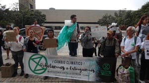 Juan David Giraldo, centre, says Colombia’s glaciers will cease to exist by 2050.