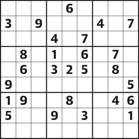 Sudoku 6,047 easy, Life and style