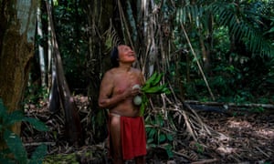 A WaiÃ£pi man at the indigenous reserve in AmapÃ¡ state in Brazil.