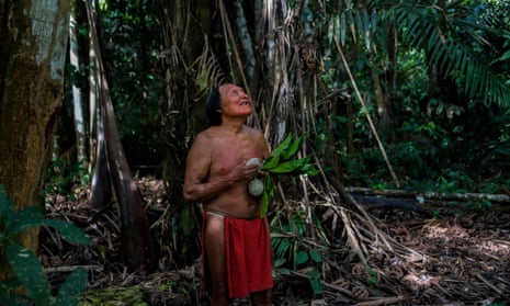 A Waiãpi man at the indigenous reserve in Amapá state in Brazil.