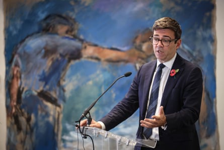 Andy Burnham speaks at a press conference in Manchester following the publication of the 2017 Manchester Arena attack report in November 2022.