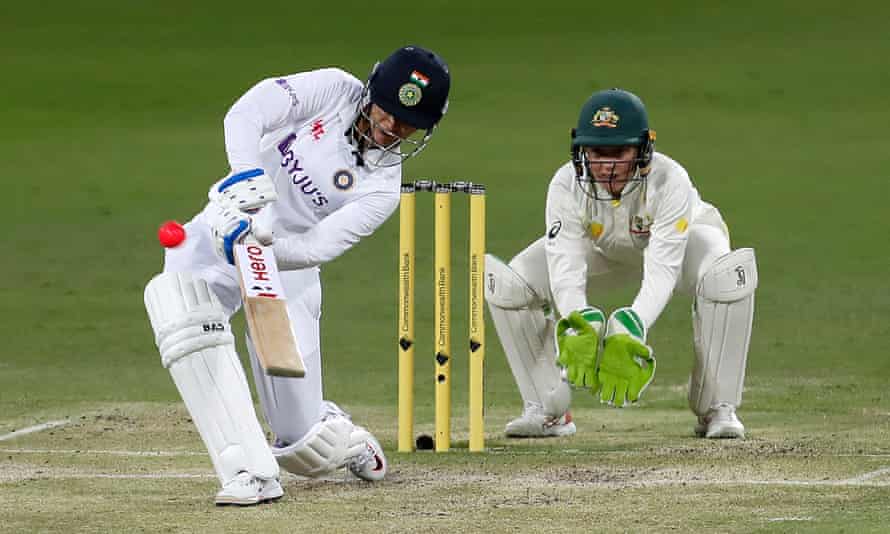 Smriti Mandhana plays a shot during the Test at Metricon Stadium on the Gold Coast in Queensland