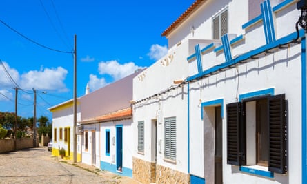A typical village street in the western Algarve.