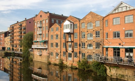 Waterfront apartments in Leeds.