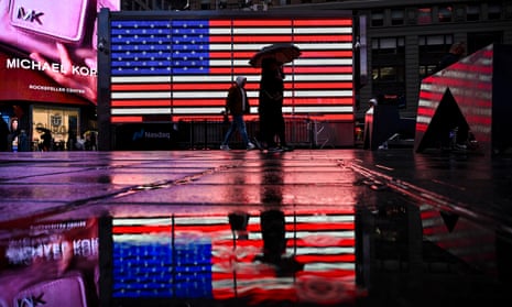 US flag Times Square