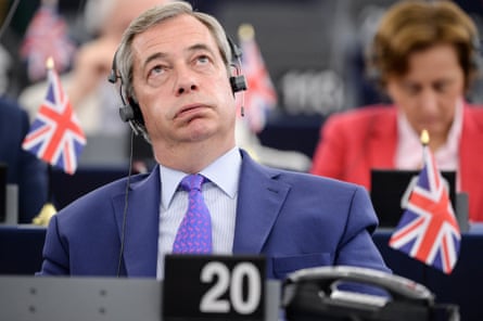 Nigel Farage at the European parliament in Strasbourg in 2017
