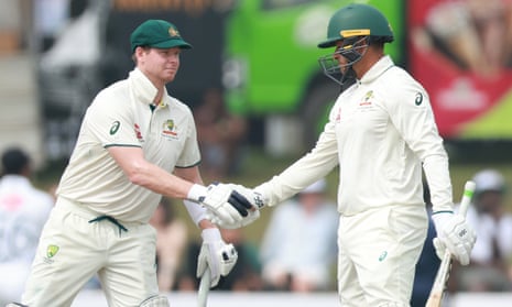 Usman Khawaja and Steve Smith broke the record for Australia’s highest-third wicket partnership in Asia.